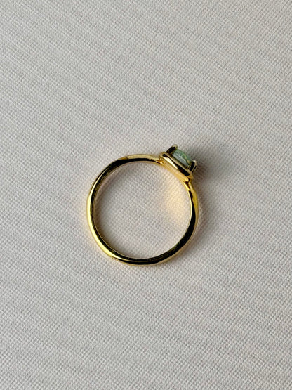 Curved Band Opal Ring