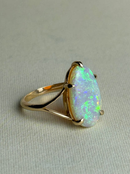 Majestic Pear Shaped Opal Ring