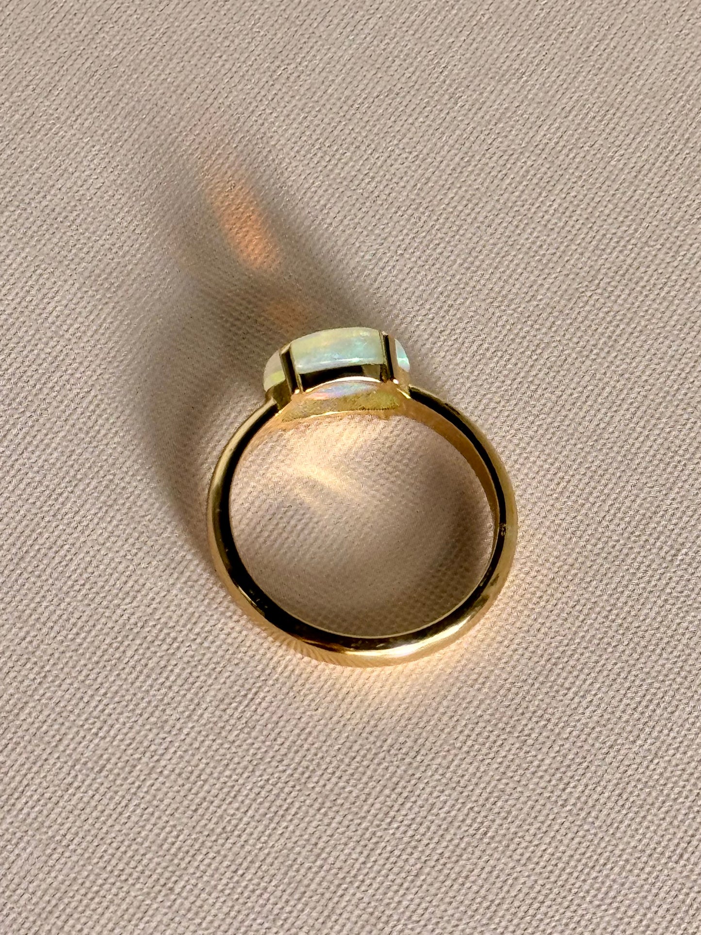 East West Prong Opal Ring