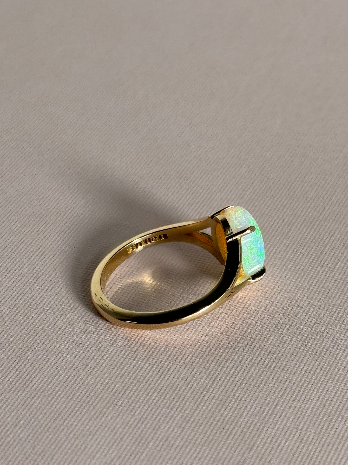 Split Shank Crystal Opal Ring