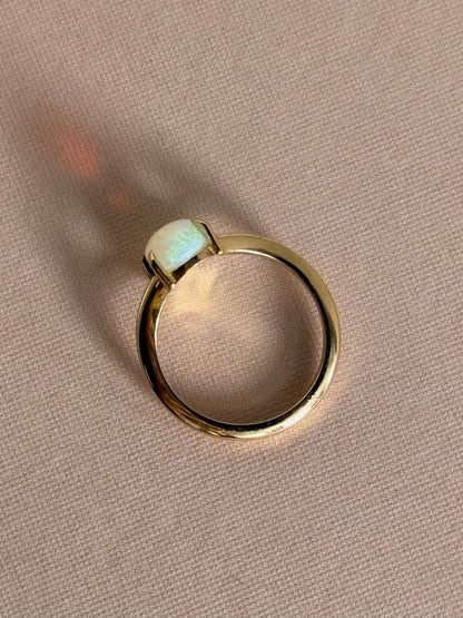 Split Shank Crystal Opal Ring