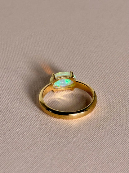 East West Prong Opal Ring