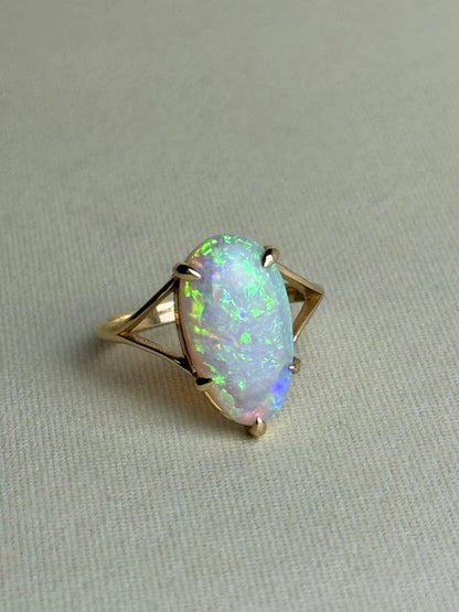 Majestic Pear Shaped Opal Ring