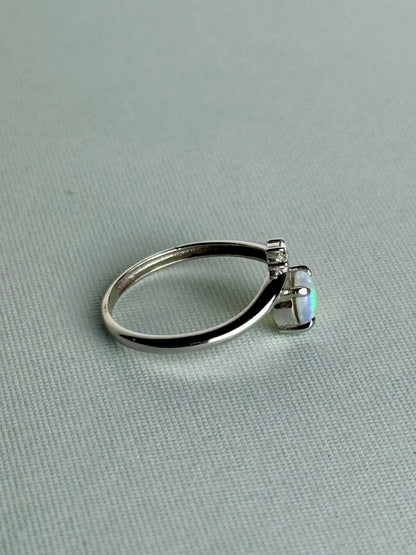 Diamond and Crystal Opal Ring