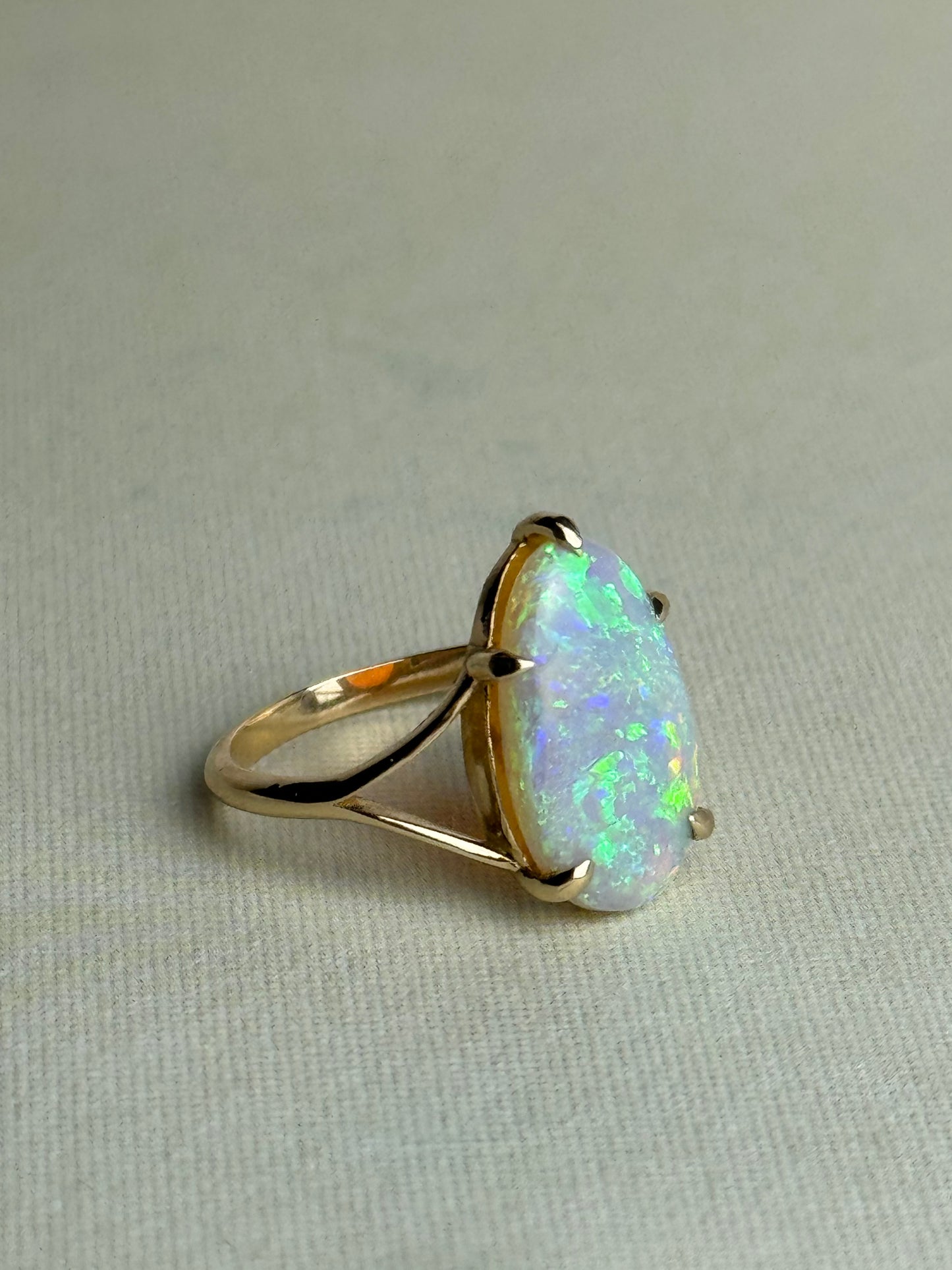 Majestic Pear Shaped Opal Ring