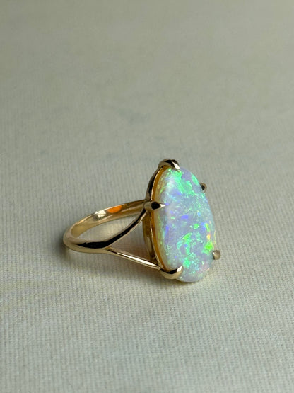 Majestic Pear Shaped Opal Ring