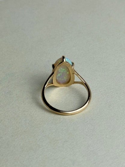 Majestic Pear Shaped Opal Ring